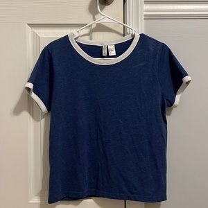h&m blue tee
